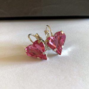 Sabika-Like Pink Heart Drop Earrings